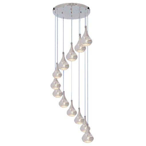 Bright Star PEN833/12 Chrome Ceiling Light