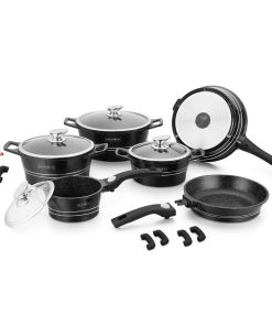 Royalty Line 16 Piece Marble Coating Cookware Sets