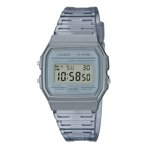 Casio Semi Trans Square Grey (F91WS8DF)