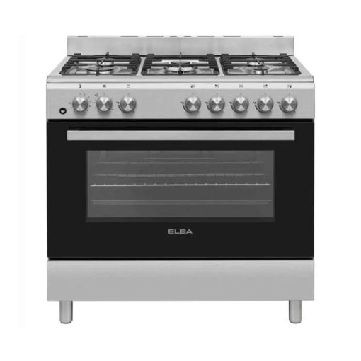 Elba Essential 90CM 5 Burner Cooker (Silver)