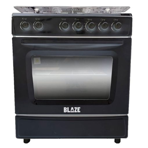 Blaze 6 Burner Gas Stove and Oven (Black)