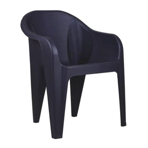 Plastic Chair (Black) Jumbo Arm