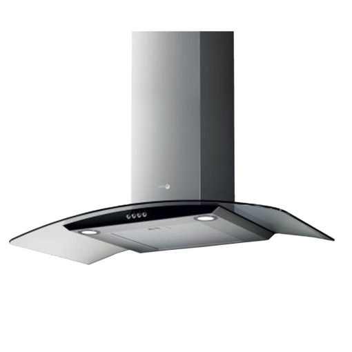 Elica Iris 90cm Extractor Hood Black Glass Stainless Steel