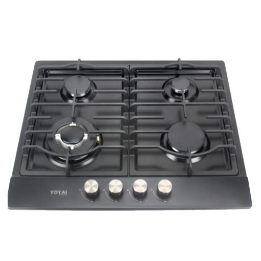 Totai 4 Burner Gas Hob Black Enamel