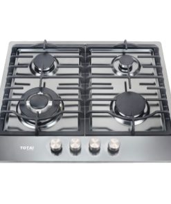 Totai 4 Burner Gas Hob Black Stainless Steel